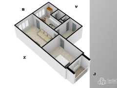 Byt 2+1 s lodžií v Sokolově, ul. Kosmonautů – fotografie 19