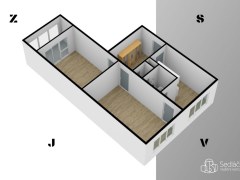 Byt 2+1 s lodžii v Chebu, – fotografie 21