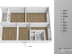 Byt 3+1 s balkonem Sokolov.  – fotografie 3